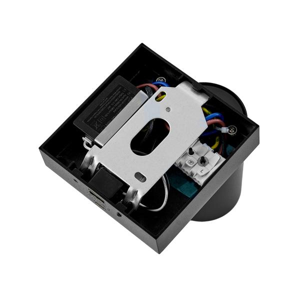 Leseleuchte - Can Tilt Square USB, 1x 7,5 W GU10, Schwarz