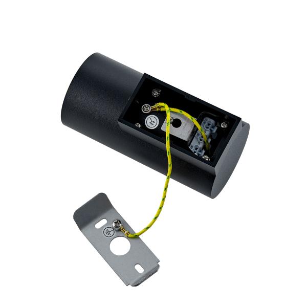 Wandaufbauleuchte - Can IP20, 1x 7,5 W GU10, Schwarz