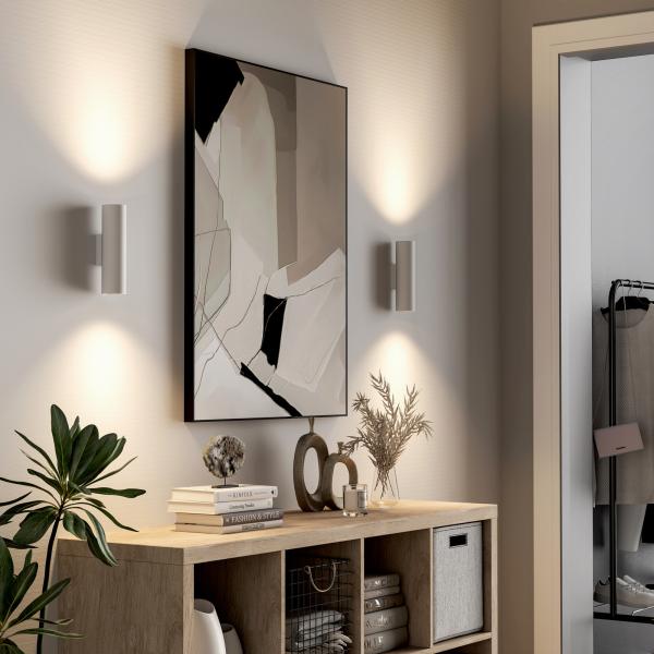 Wandaufbauleuchte - Can IP20 up & down, 2x 7,5 W GU10, Weiß