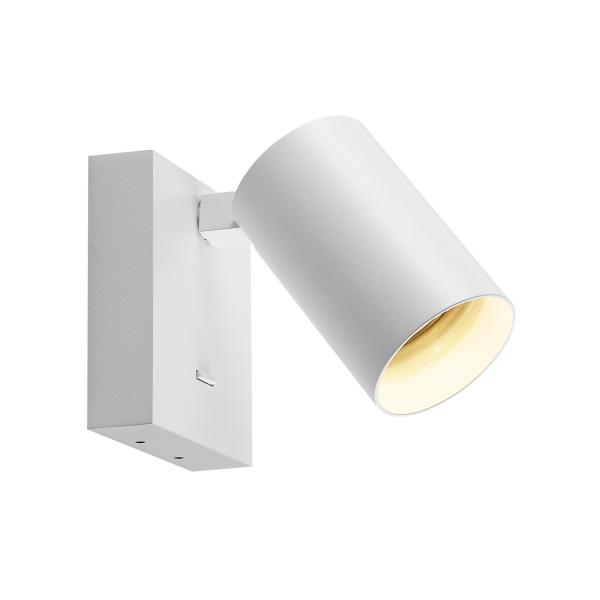 Leseleuchte - Can Tilt Square Base, 1x 7,5 W GU10, Weiß