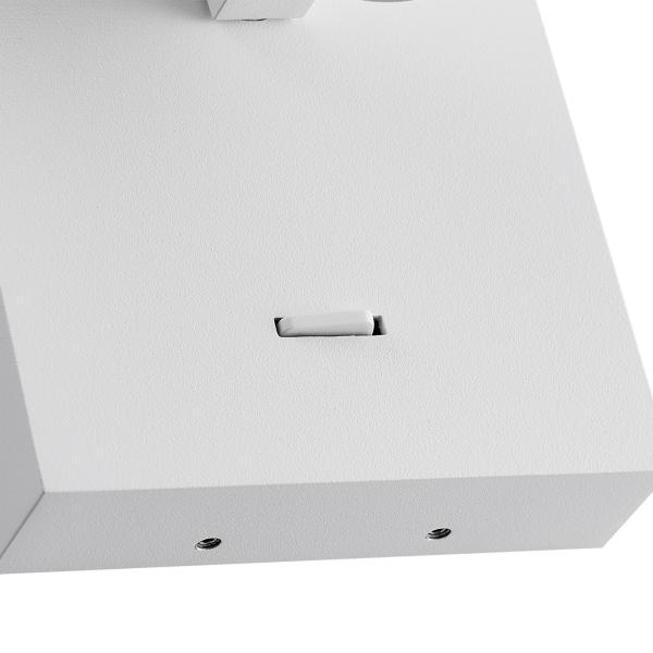 Leseleuchte - Can Tilt Square Base, 1x 7,5 W GU10, Weiß