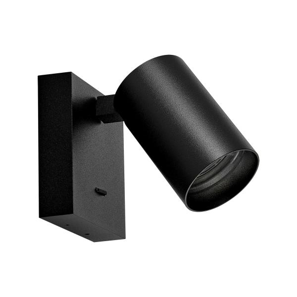 Leseleuchte - Can Tilt Square Base, 1x 7,5 W GU10, Schwarz