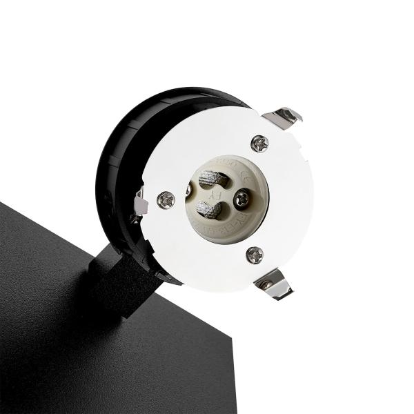 Leseleuchte - Can Tilt Square Base, 1x 7,5 W GU10, Schwarz