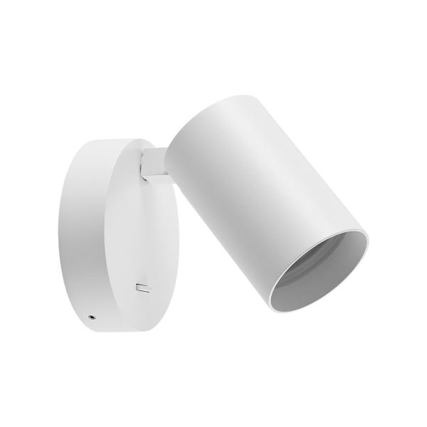 Leseleuchte - Can Tilt Round Base, 1x 7,5 W GU10, Weiß