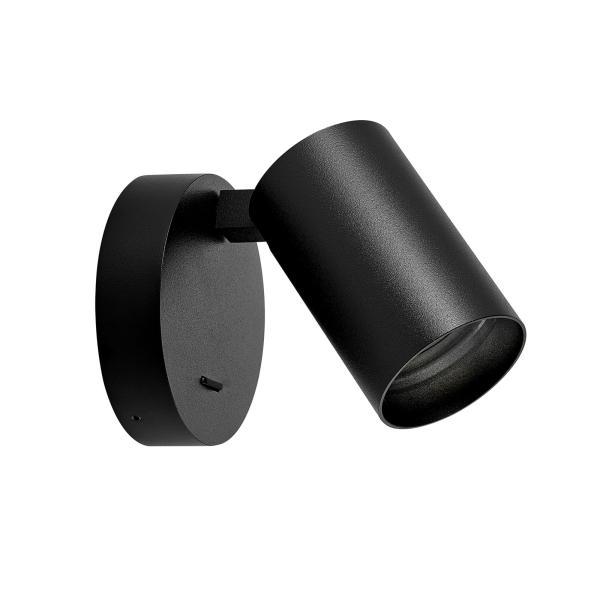 Leseleuchte - Can Tilt Round Base, 1x 7,5 W GU10, Schwarz