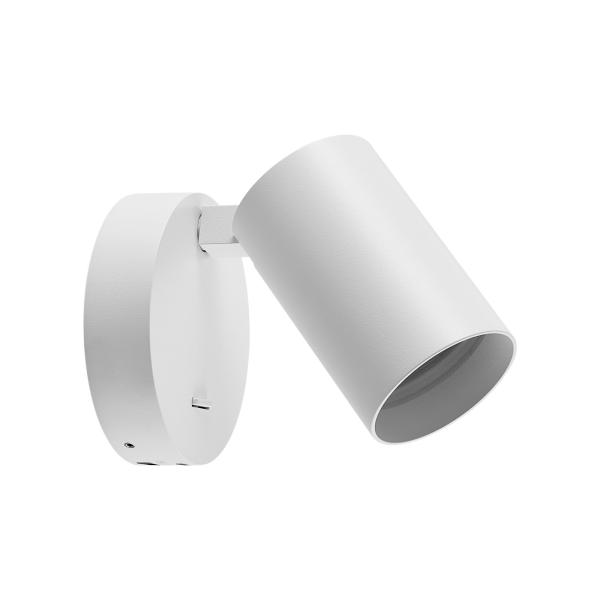 Leseleuchte - Can Tilt Round USB Base, 1x 7,5 W GU10, Weiß