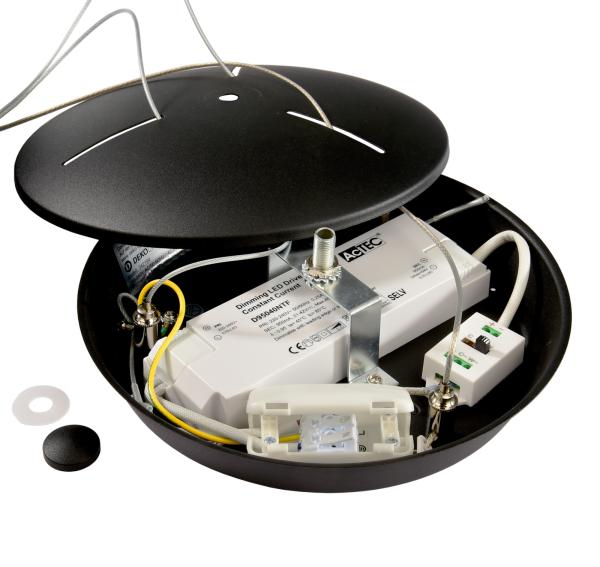 Pendelleuchte - Merope 600, 42 W, DIM, 3000/4000 K, Schwarz