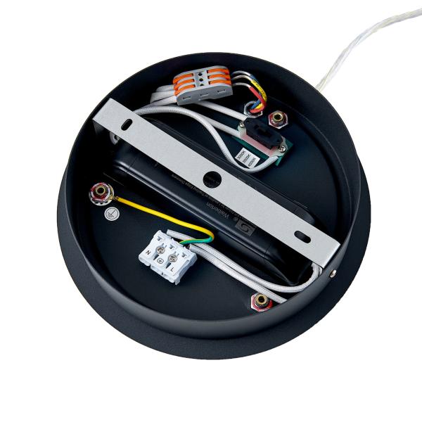 Pendelleuchte - LED Panel, transparent rund, 50 W, DIM, 3000/3500/4000 K, Schwarz