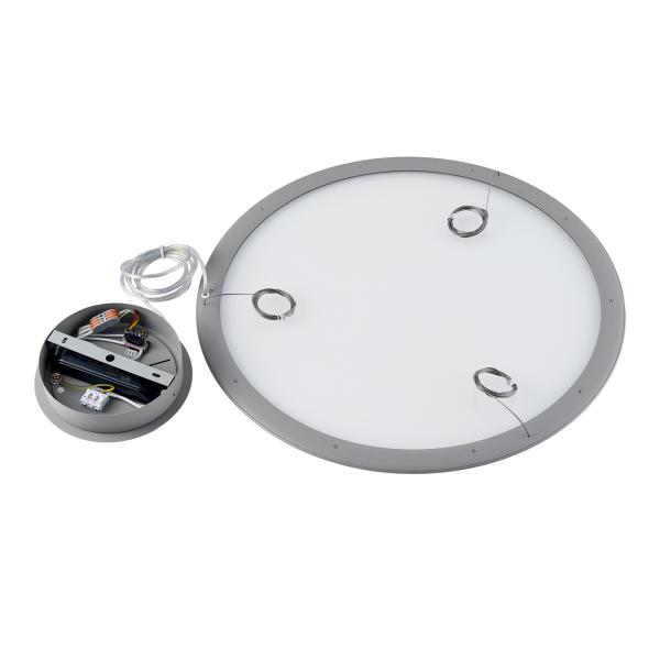 Pendelleuchte - LED Panel, transparent rund, 50 W, DIM, 3000/3500/4000 K, Hellgrau