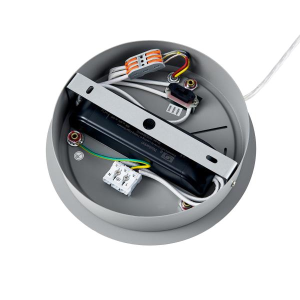 Pendelleuchte - LED Panel, transparent rund, 50 W, DIM, 3000/3500/4000 K, Hellgrau