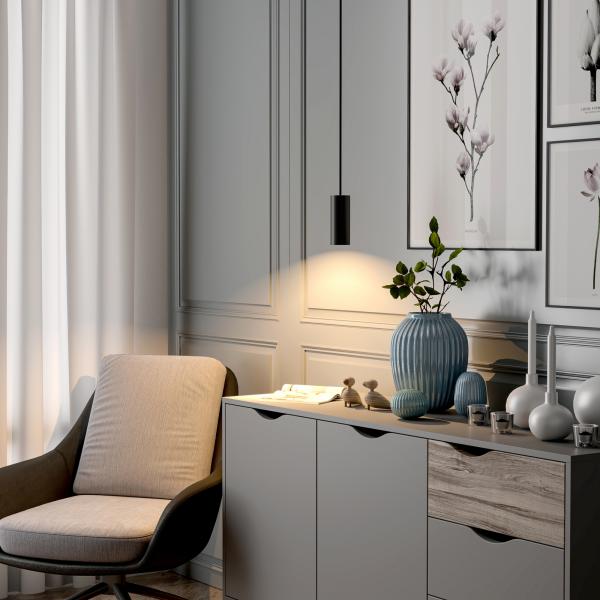 Pendelleuchte - Can 150, 1x 7,5 W GU10, Schwarz