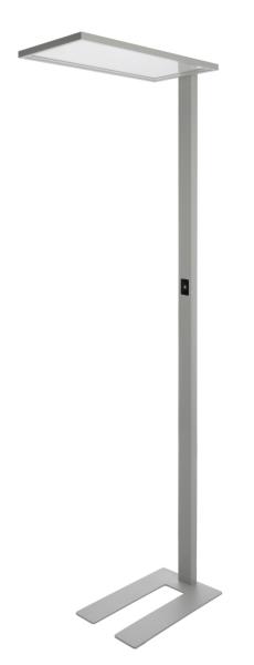 Stehleuchte - Office One Transparent, 55 W, Touch DIM, 4000 K, Silber