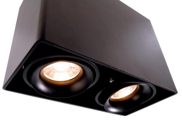 Deckenaufbauleuchte - Mona II, 2x max. 50 W GU10, Schwarz