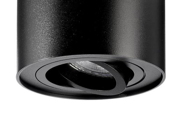 Deckenaufbauleuchte - Bengala, 1x max. 50 W GU10, Schwarz