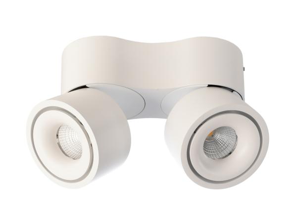 Deckenaufbauleuchte - Uni 2 Mini Double Tilt, 15 W, DIM, 3000 K, Weiß
