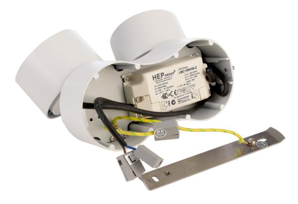 Deckenaufbauleuchte - Uni 2 Mini Double Tilt, 15 W, DIM, 3000 K, Weiß