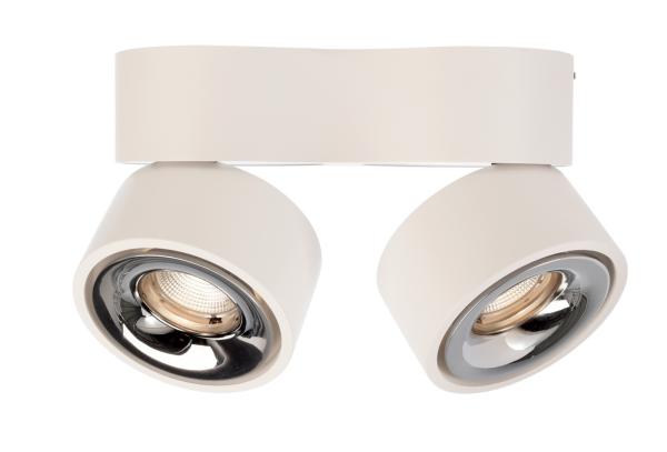 Deckenaufbauleuchte - Uni 2 Double Tilt, 20 W, DIM, 3000 K, Weiß