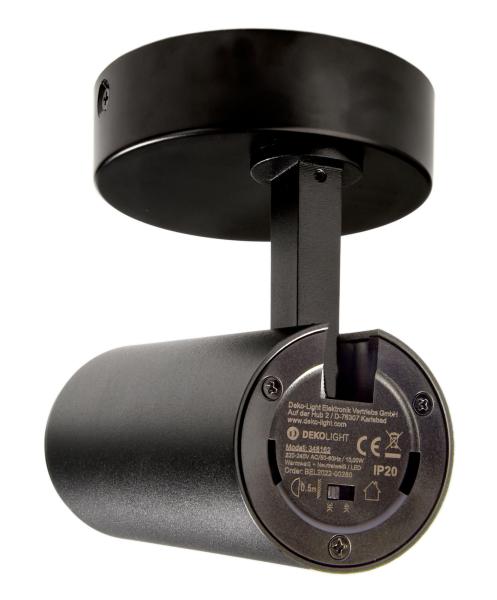 Deckenaufbauleuchte - Lucea 10 CCT, Tilt, 10 W, DIM, 3000/4000 K, Schwarz