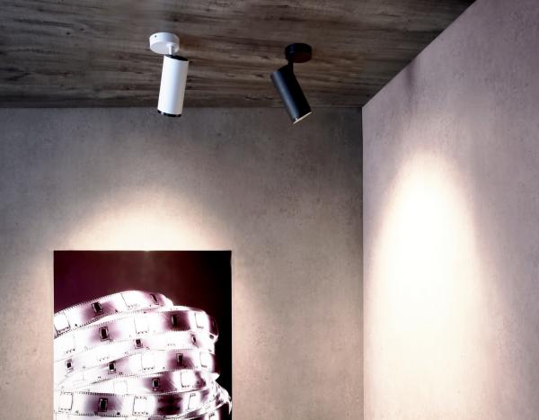 Deckenaufbauleuchte - Lucea 10 CCT, Tilt, 10 W, DIM, 3000/4000 K, Schwarz