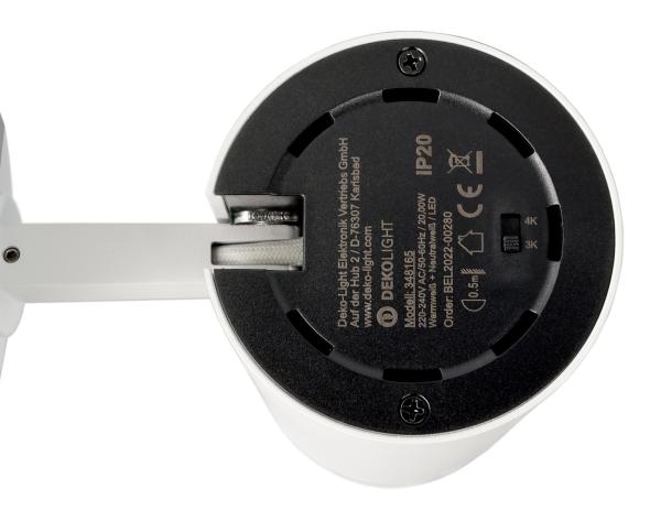 Deckenaufbauleuchte - Lucea 20 CCT, Tilt, 20 W, DIM, 3000/4000 K, Weiß