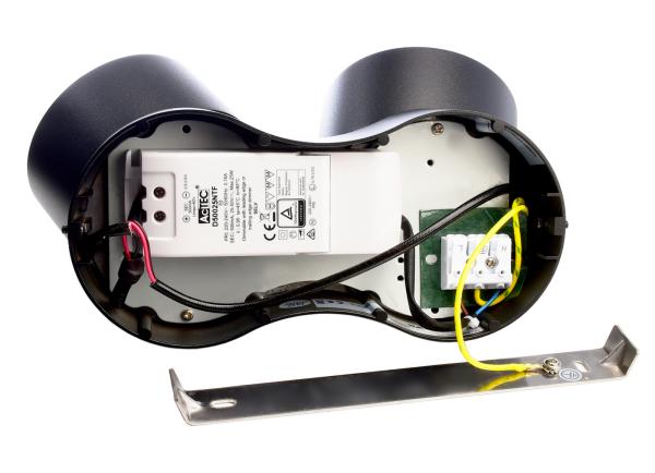 Deckenaufbauleuchte - Uni 2 Double Tilt, 20 W, DIM, 3000 K, Schwarz