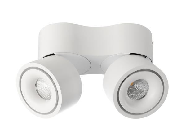 Deckenaufbauleuchte - Uni 2 Mini Double, Tilt, 21 W, DIM, 2700 K, Weiß