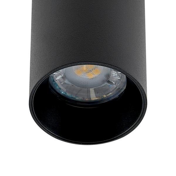 Deckenaufbauleuchte - Can IP20, 1x 7,5 W GU10, Schwarz