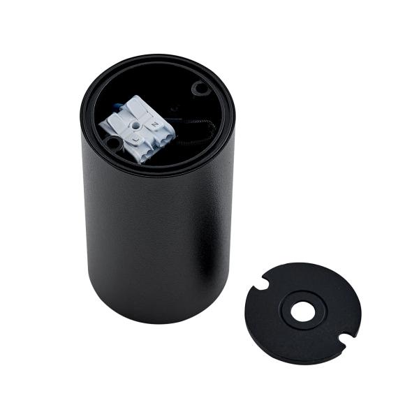 Deckenaufbauleuchte - Can IP20, 1x 7,5 W GU10, Schwarz