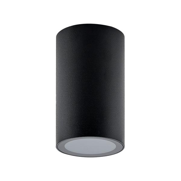 Deckenaufbauleuchte - Can IP44, 1x 7,5 W GU10, Schwarz