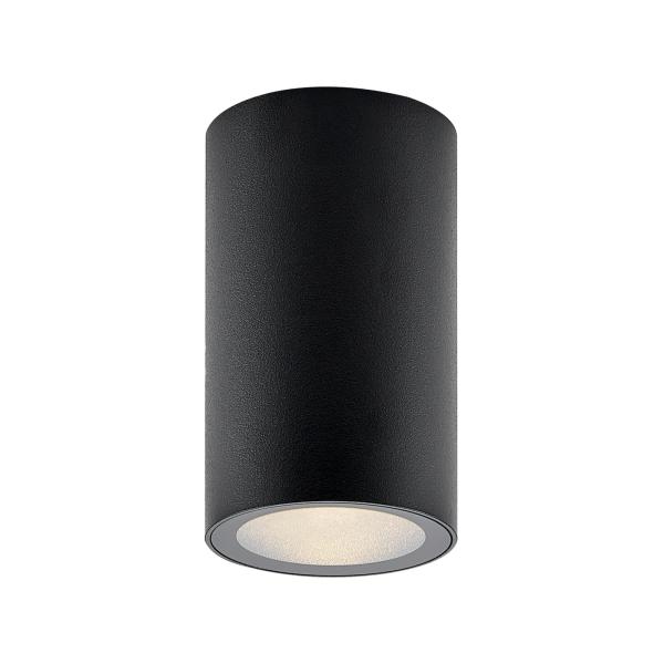 Deckenaufbauleuchte - Can IP44, 1x 7,5 W GU10, Schwarz