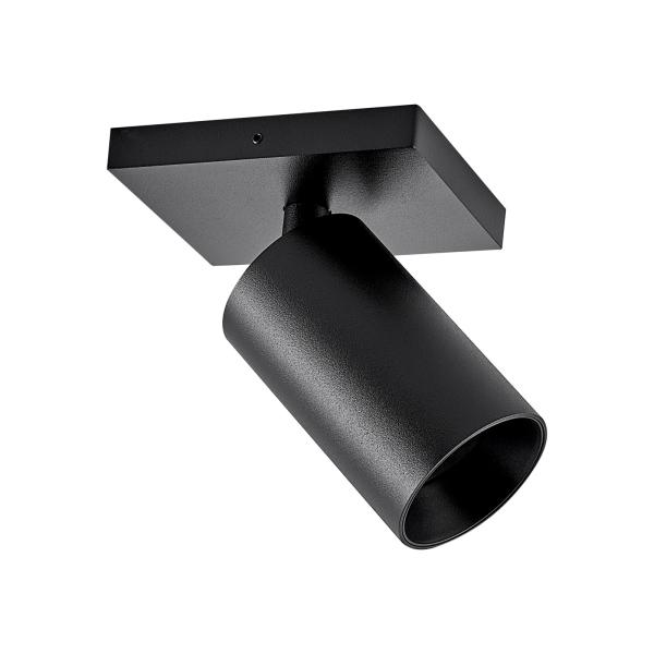 Deckenaufbauleuchte - Can Tilt Square, 1x 7,5 W GU10, Schwarz