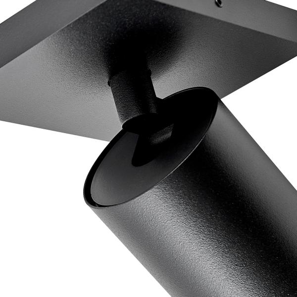 Deckenaufbauleuchte - Can Tilt Square, 1x 7,5 W GU10, Schwarz