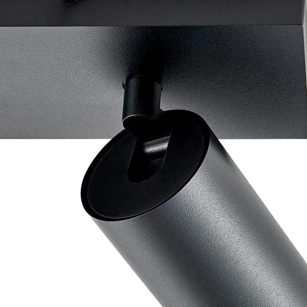 Deckenaufbauleuchte - Can Tilt Square, 2x 7,5 W GU10, Schwarz