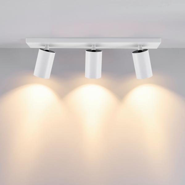 Deckenaufbauleuchte - Can Tilt Square, 3x 7,5 W GU10, Weiß