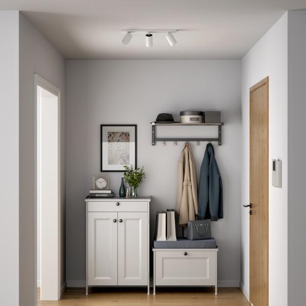 Deckenaufbauleuchte - Can Tilt Square, 3x 7,5 W GU10, Weiß