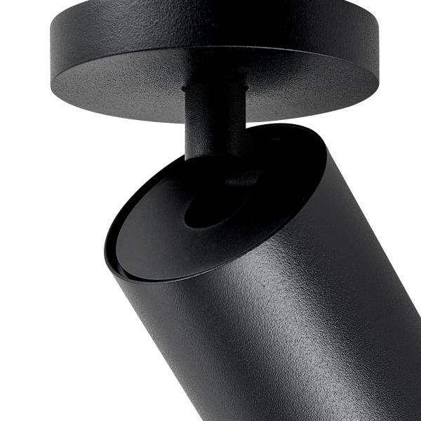 Deckenaufbauleuchte - Can Tilt Round, 1x 7,5 W GU10, Schwarz