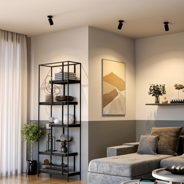 Deckenaufbauleuchte - Can Tilt Round, 1x 7,5 W GU10, Schwarz