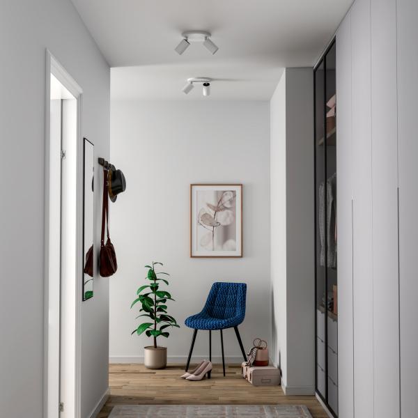 Deckenaufbauleuchte - Can Tilt Round, 2x 7,5 W GU10, Weiß