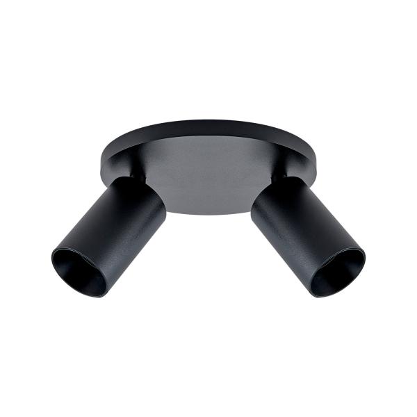 Deckenaufbauleuchte - Can Tilt Round, 2x 7,5 W GU10, Schwarz