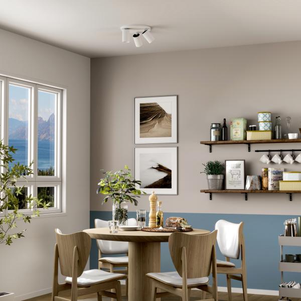 Deckenaufbauleuchte - Can Tilt Round, 3x 7,5 W GU10, Weiß