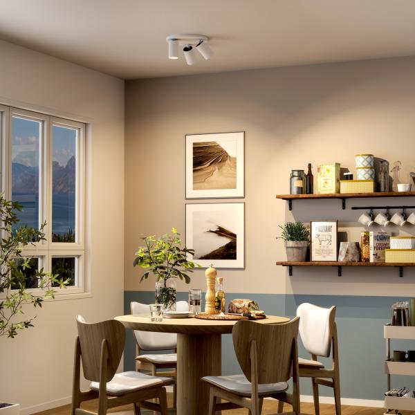 Deckenaufbauleuchte - Can Tilt Round, 3x 7,5 W GU10, Weiß