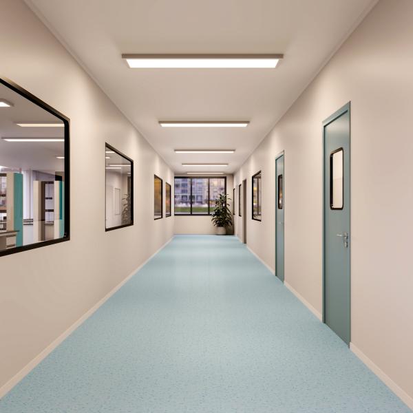 Deckenaufbauleuchte - Pro Office Sano 1525, 43W, DIM, 3000/4000K, weiß