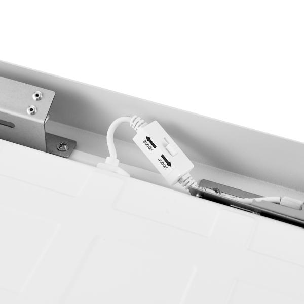 Deckenaufbauleuchte - Pro Office Sano 1225, 34W, DALI, 3000/4000K, weiß