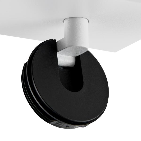 Deckenaufbauleuchte - Can Tilt Square Base, 1x 7,5 W GU10, Weiß