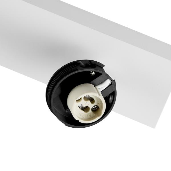 Deckenaufbauleuchte - Can Tilt Square Base, 2x 7,5 W GU10, Weiß