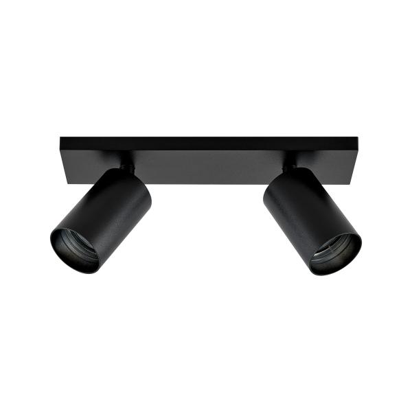Deckenaufbauleuchte - Can Tilt Square Base, 2x 7,5 W GU10, Schwarz