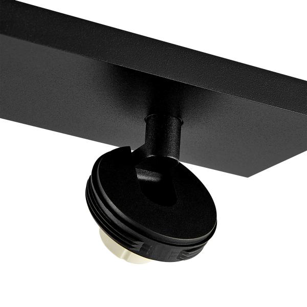 Deckenaufbauleuchte - Can Tilt Square Base, 2x 7,5 W GU10, Schwarz