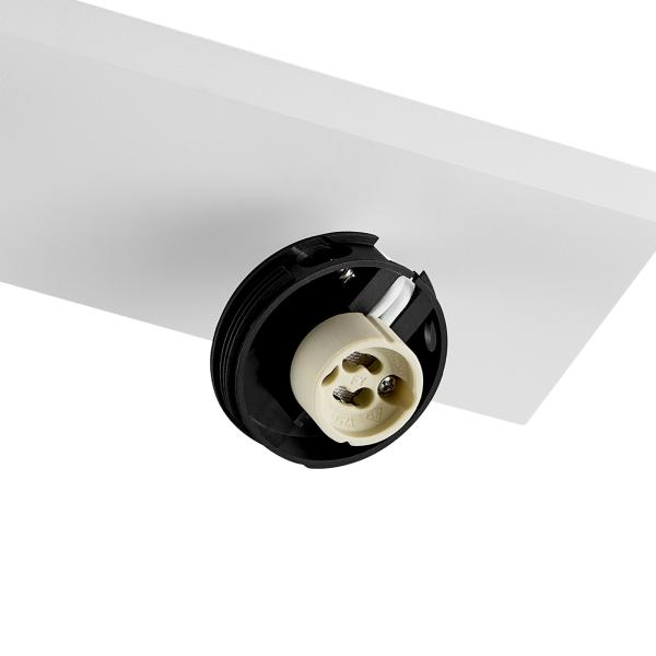 Deckenaufbauleuchte - Can Tilt Square Base, 3x 7,5 W GU10, Weiß