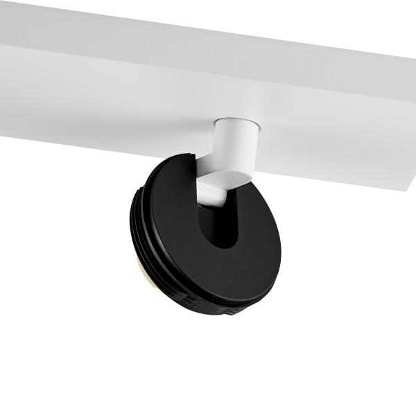 Deckenaufbauleuchte - Can Tilt Square Base, 3x 7,5 W GU10, Weiß