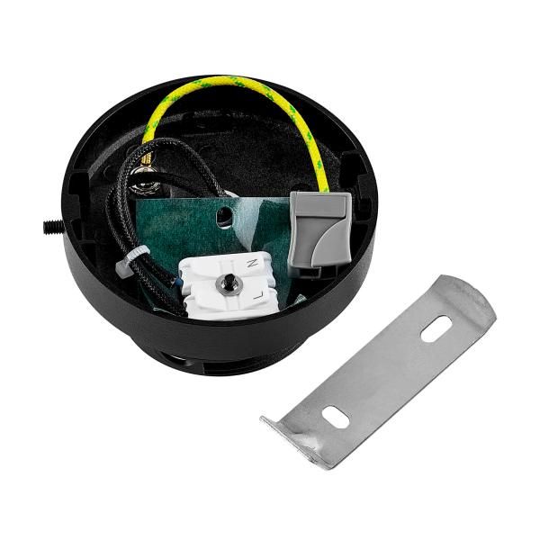 Deckenaufbauleuchte - Can Tilt Round Base, 1x 7,5 W GU10, Schwarz